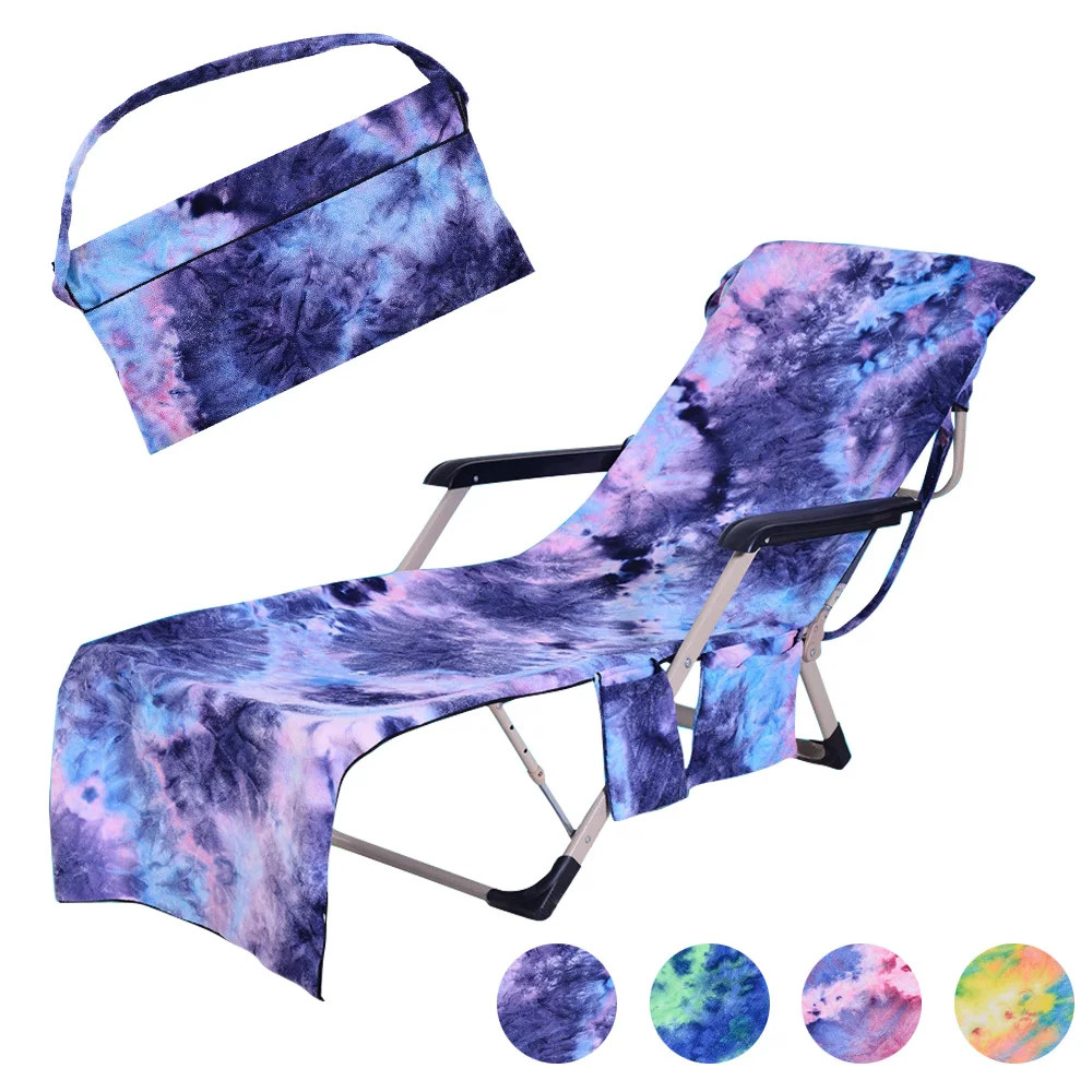 Портативное пляжное полотенце с боковыми карманами Пляжное шезлонг отлично