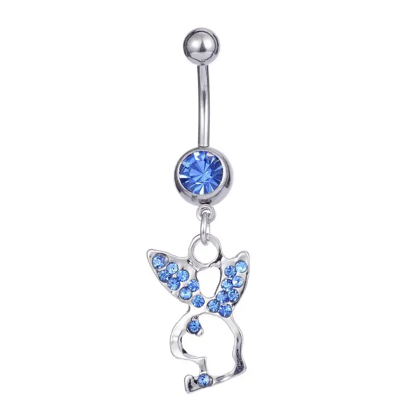 New Arrive Cute Rabbit Navel Bell Button Rings 316L Surgical Steel Piercing Belly Sex Body Jewelry | Украшения и аксессуары