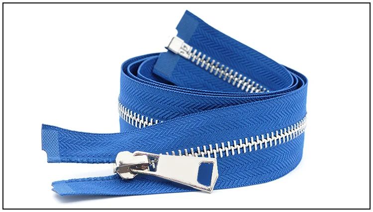 Royalblue 4 шт. 85 см серебряный открытый конец металлической застежки-молнии для шитья куртка молнии Cremalleras вниз пальто одежда молния DIY аксессуары для одежды - Цвет: Royalblue