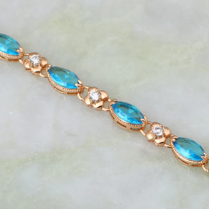 Ювелирные изделия из золота Браслеты & браслеты для запястья Небесно Голубой