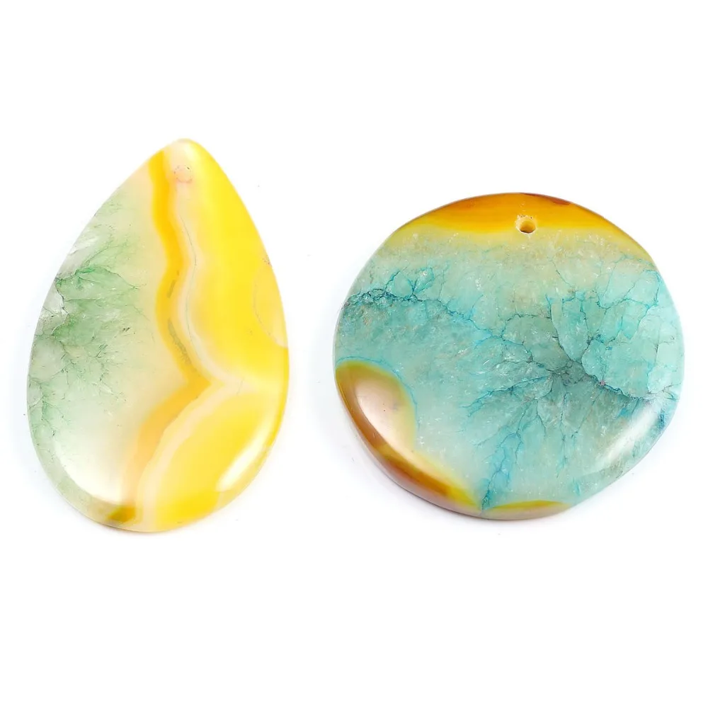 

New 5 Piece Set Agates Pendants Irregular Shape Natural Stone Pendants Charms for Jewelry Making Necklace