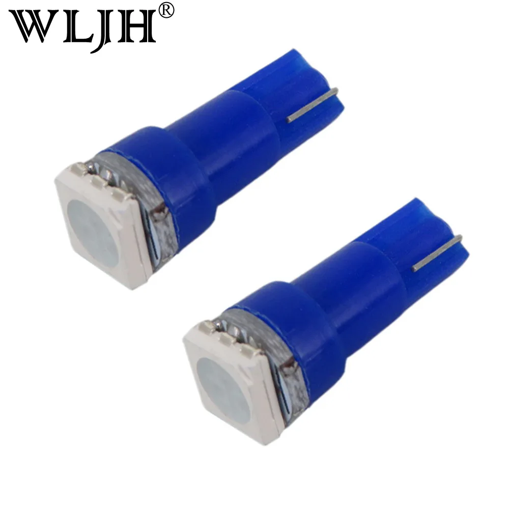 WLJH 25 шт. T5 7 цветов Led W3W W5W Клин светильник лампочка 5050 инструмент SMD 12V автомобиля