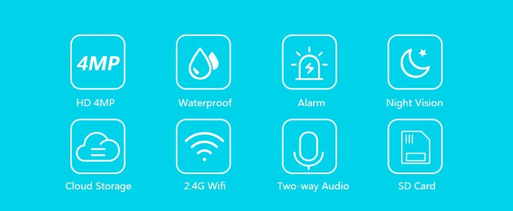 INQMEGA Cloud Wifi уличная IP камера 4MP 1080P Водонепроницаемая IP66 беспроводная камера видеонаблюдения CCTV ONVIF P2P Bullet ONVIF