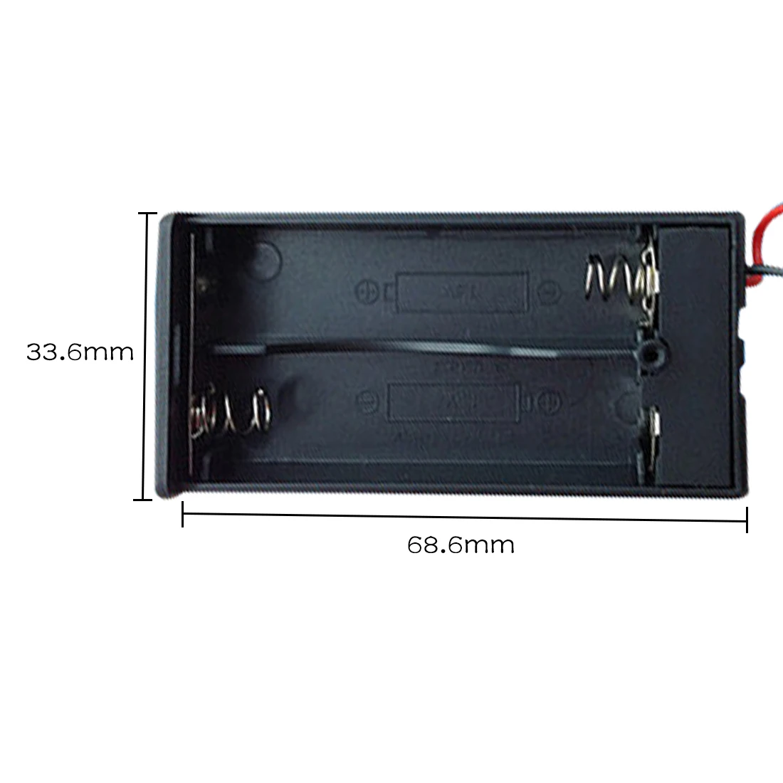 

Centechia Black Plastic AA Battery Storage Case For 2x AA Batteries Holder Box Container With 2 Slots ON/OFF Switch