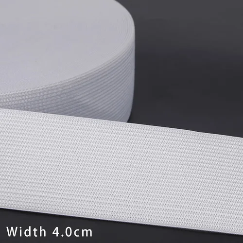 40mm White 5 ярдов/партия черная белая плоская тонкая широкая эластичная резинка аксессуары для одежды нейлоновая тесьма для одежды Швейные аксессуары - Цвет: 40mm White