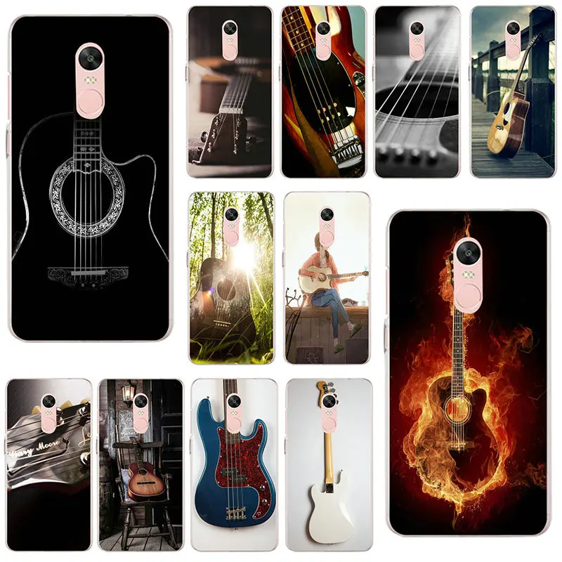 Мягкий силиконовый чехол для телефона из ТПУ с надписью Love Guitar Music Xiaomi Redmi Mi Note 4X2 3
