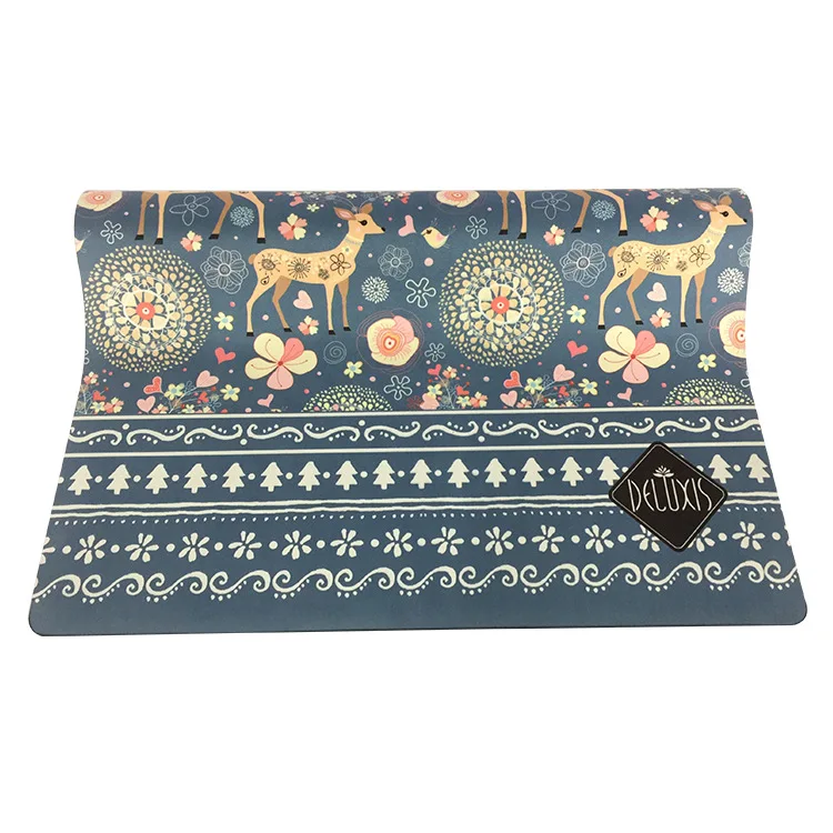 Новые замшевые Нескользящие коврики для йоги из микрофибры с принтом|Коврики