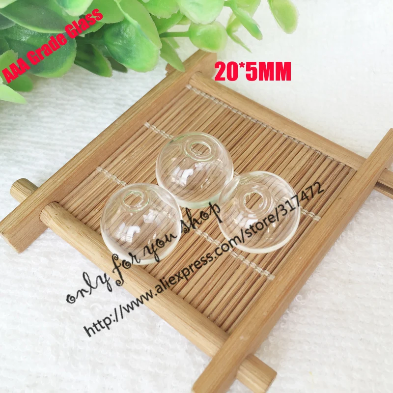 50 шт./лот 5x20 мм круглая стеклянная пузырьковая флакон сделай сам подвеска (крышка