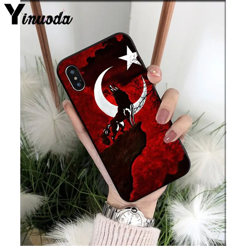 Yinuoda флаг Турция Стамбул Анталья Мустафа волк чехол для телефона Apple iPhone 8 7 6 6S Plus X