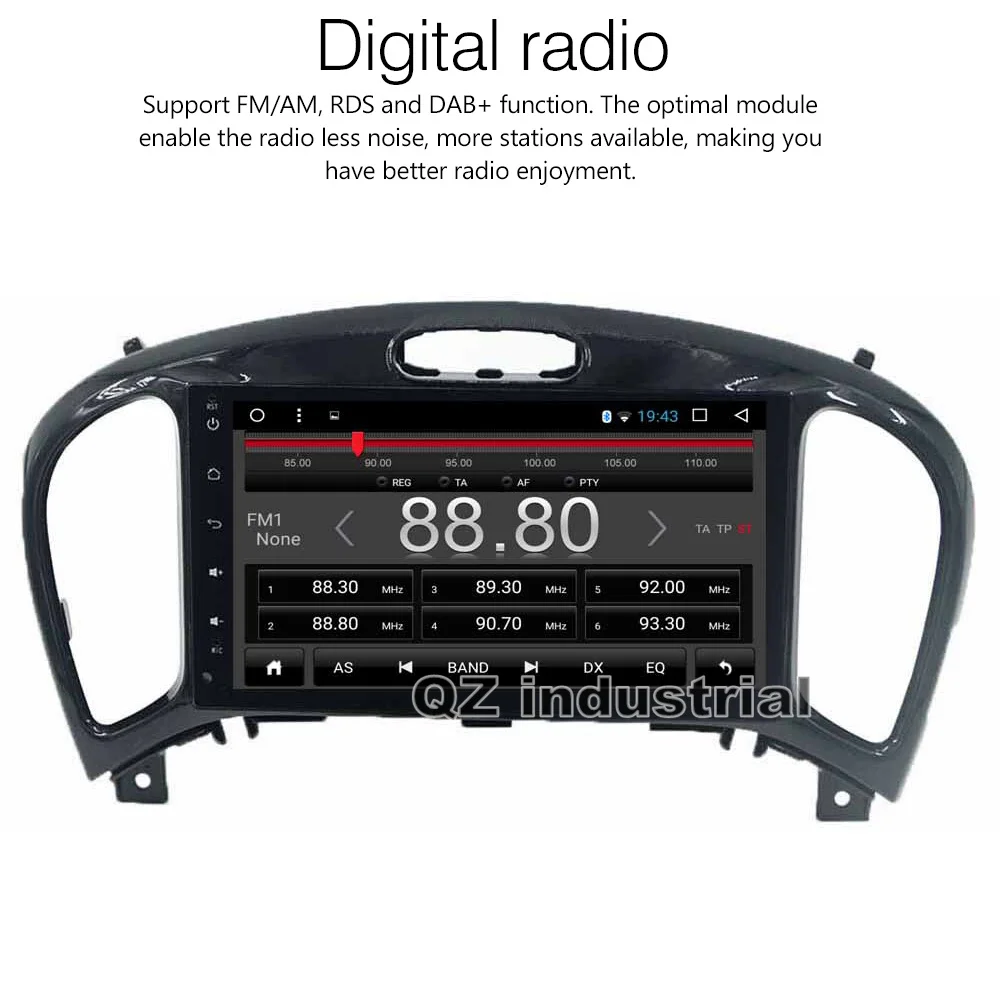QZ промышленный HD 8 дюймов Android 1 T8 для Nissan JUKE автомобильный dvd-плеер с GPS 3G 4G WIFI BT