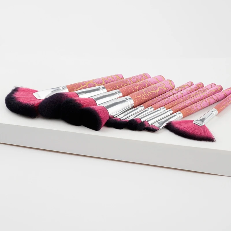 10 шт./компл. для основы пудры румян кисть теней век Maquillage Kit деревянная