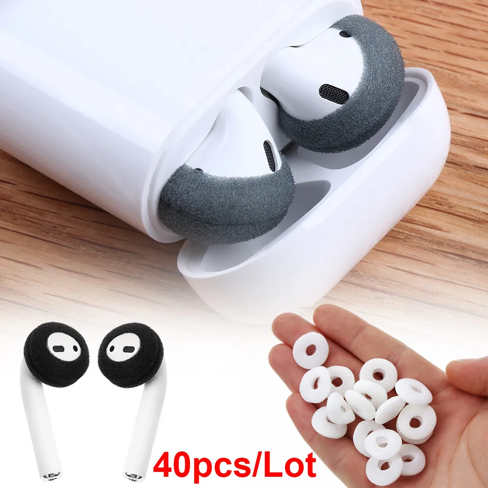 40 Pcs Soft Foam Replacement Soft Earphone Foam Cover Sponge Ear Pad Case For Airpods Earpods Anti Slip Sponge Earpad