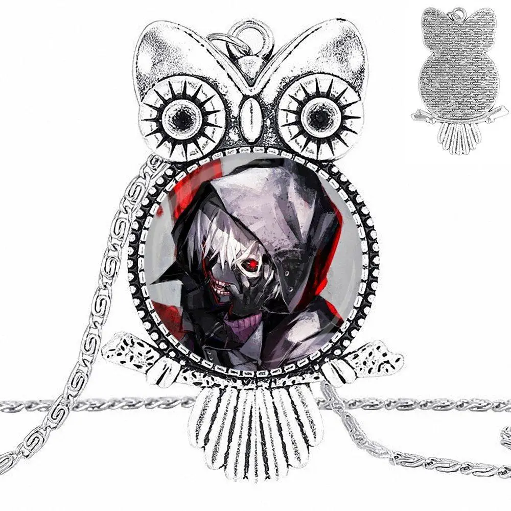 EJ Glaze с надписью Tokyo Ghoul для косплея канеки кэна бронзовый Цвет Стекло кабошон Сова