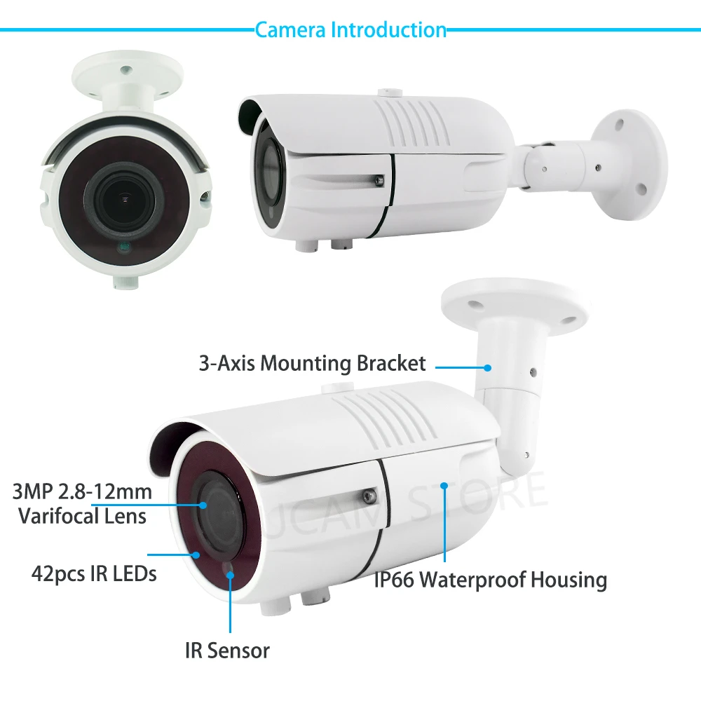 Уличная IP Камеры Скрытого видеонаблюдения 2 8 12 мм моторизованный 4xzoom ONVIF обнаружения движения ИК CCTV Камера P2P