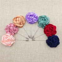 7 colors wholesale brooch 5pcslot flower brooch men handmade brooches for women corsage wedding men lapel pin for suits