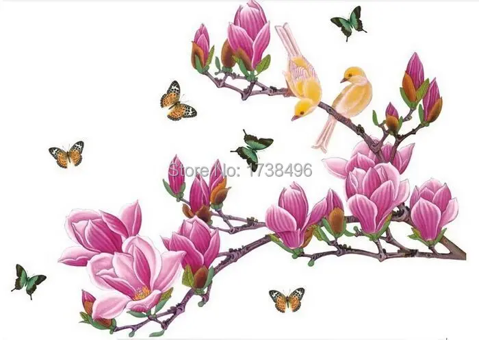 Бесплатная доставка съемный цветочные главная страница арт-декор стены стикеры