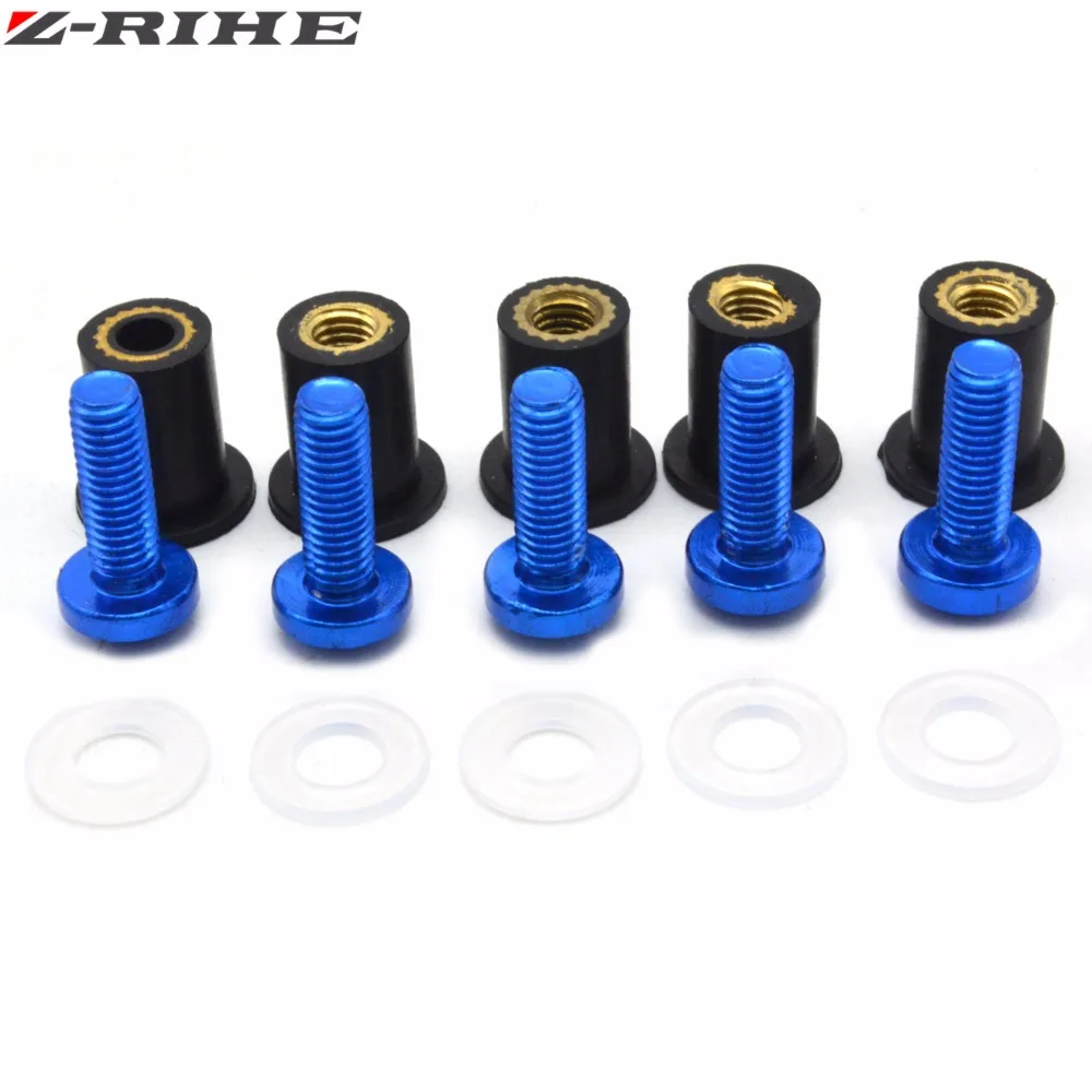 Универсальный M5 мотоцикл лобовое стекло болт гайка крепежный комплект для YAMAHA XJR