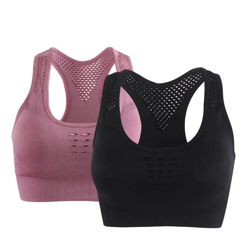 Pink Black Топ, Спортивная Беговая борцовка, спортивный бюстгальтер для женщин, ударопрочный, мягкий, для фитнеса, нижнее белье, жилет, бесшовный, ударопрочный, для йоги, Майки - Цвет: Pink Black
