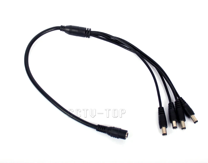 Новинка 10 шт./лот DC Female to 4 Male Power Splitter адаптер кабель для CCTV камеры безопасности