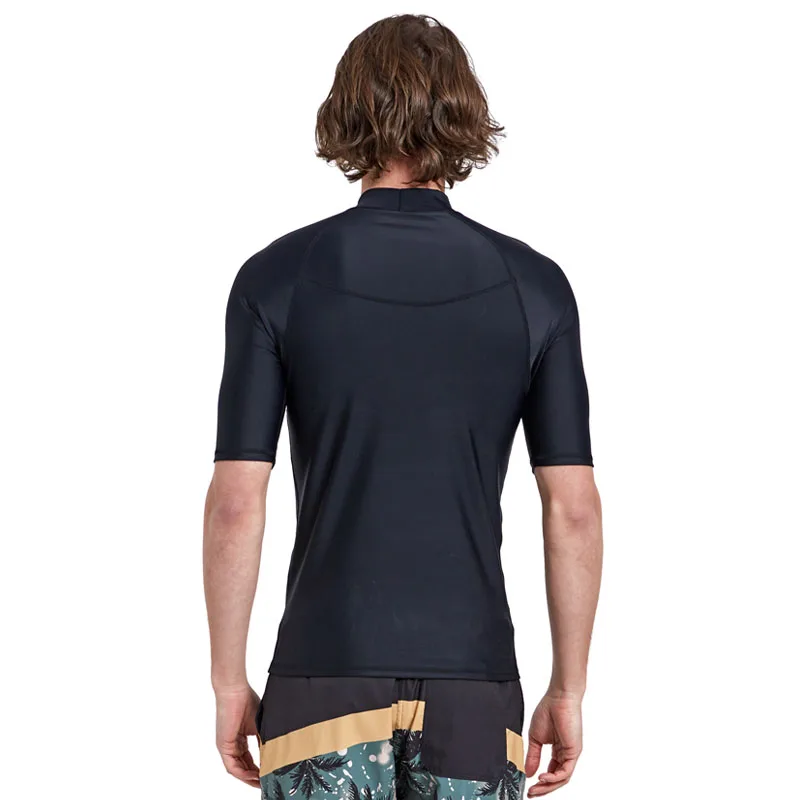 Рубашка Rashguard мужская с защитой от УФ-лучей и короткими рукавами топ для плавания