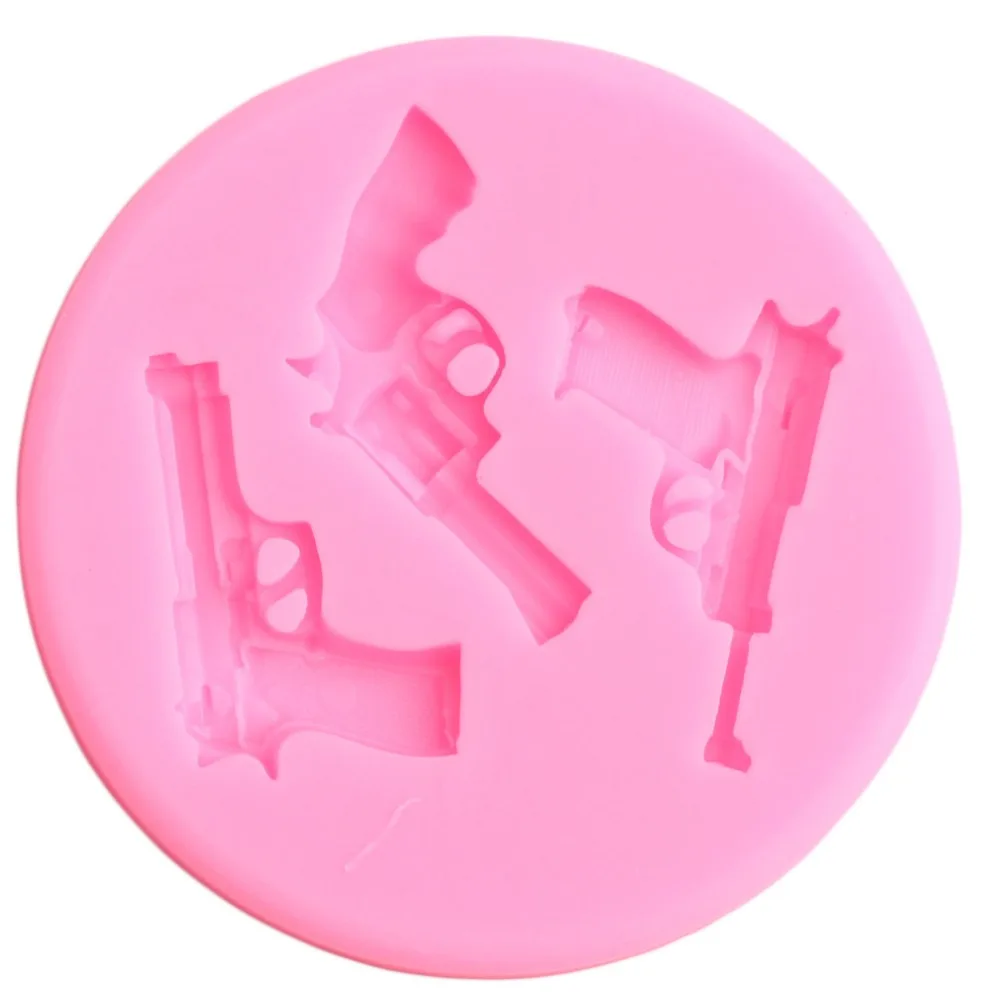 3D детский игрушечный пистолет силиконовая форма кекс сделай сам Topper Fondant формы