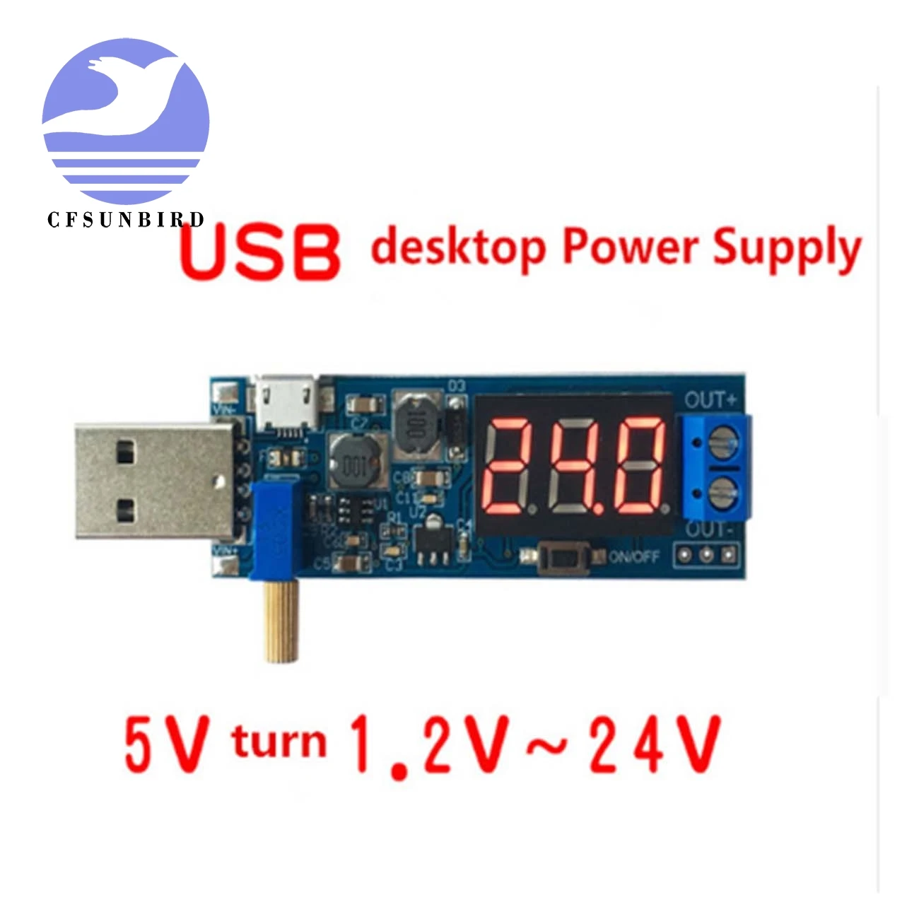 10 шт. DC 5 В до 3 В/12 в USB повышающий/понижающий модуль питания Регулируемый