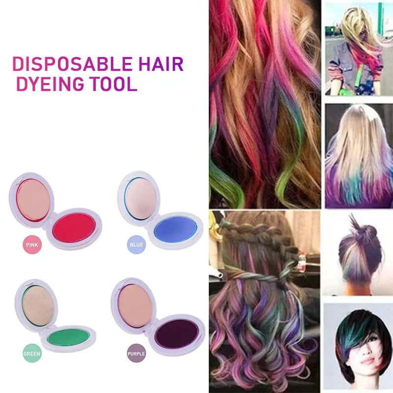 4 вида цветов цвет волос Перманентный Мел Цвет пудра для временных татуировок