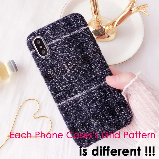 Style 15 KASONPAI ультра-тонкая ткань текстура мягкий чехол для iPhone XS MAX 7 6 6S 8 Plus X XR чехол Холст сетка узор чехол для телефона s Fundas - Цвет: Style 15