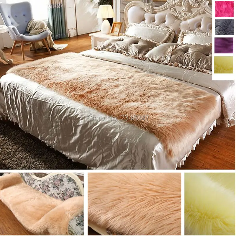 Длинный искусственный МЕХ ОВЧИНА прямоугольная пушистая Крышка для дивана и