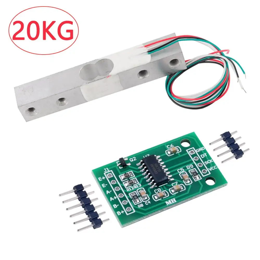 Модуль датчика взвешивания веса 20 кг + датчик HX711 24 бита AD модуль для Arduino RCmall| |