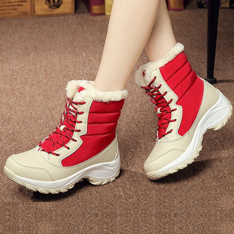 SONDR botas nieve mujer цвет белый черный красный ботильоны на резиновой подошве со