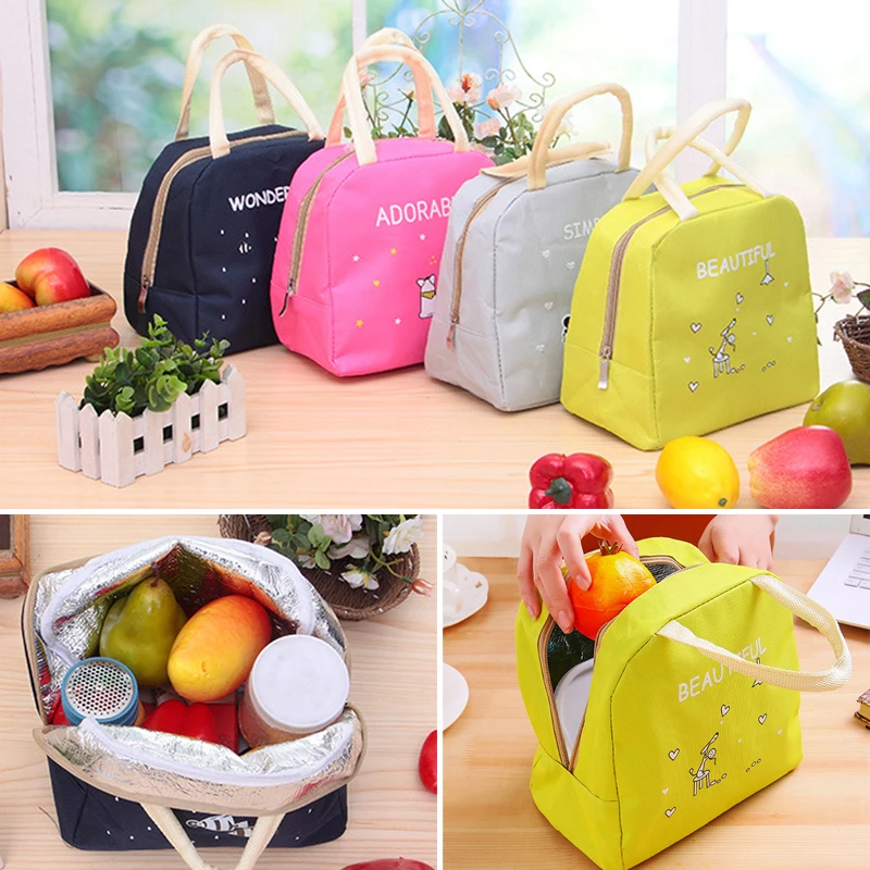 Популярная новинка 2017 милая мультяшная сумка для ланча женщин детей мужчин тоут