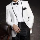 Мужской блейзер с отложным воротником, пиджак, брюки и галстук