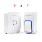 Пульт дистанционного управления беспроводной дверной звонок, без батареи, водонепроницаемый, 25 мелодий белыйAC 220 В