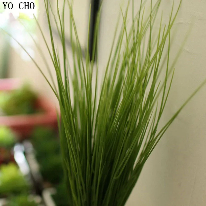 (7 ветвей) Зеленые искусственные растения папоротник водные цветы пластиковая