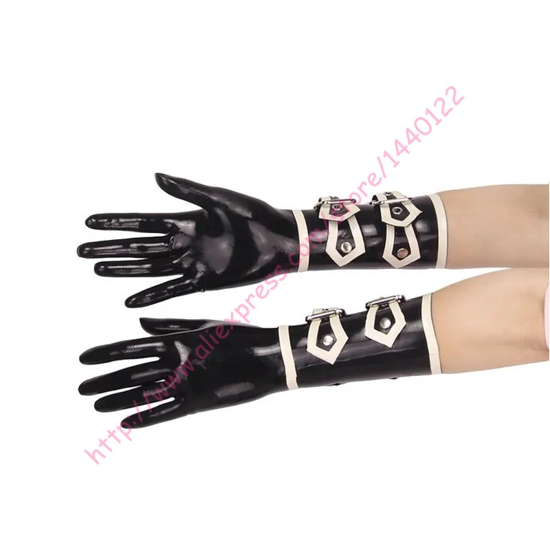 Сексуальные латексные перчатки с закругленными краями для платья или костюма