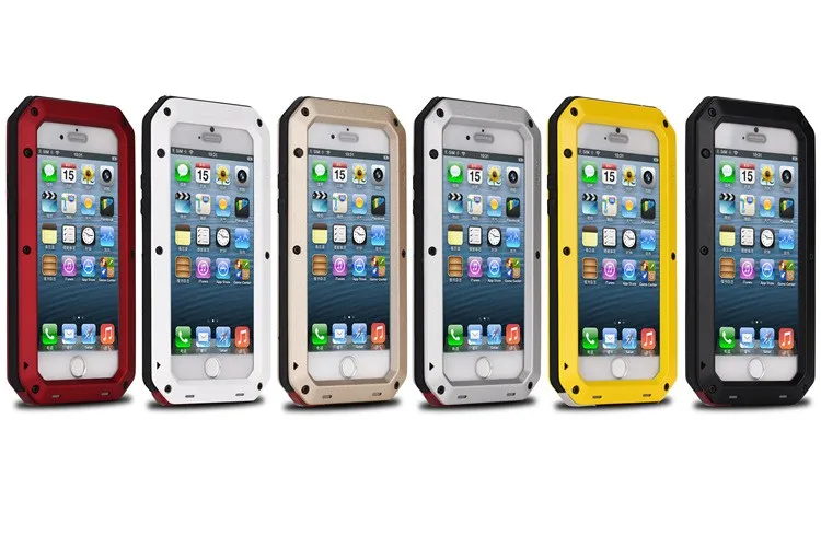 2017 NEW 360 degree Powerful Metal alloy Shockproof dirtproof Phone Cases For Apple iPhone 5 5s SE Weatherproof Case Cover | Мобильные