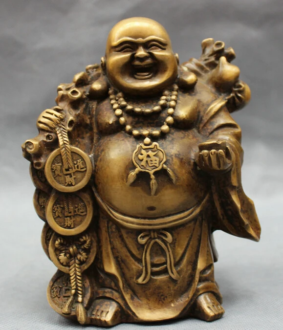 Быстрая доставка USPS в США S1408 народная китайская бронза Буддизм монета юаньбао фу