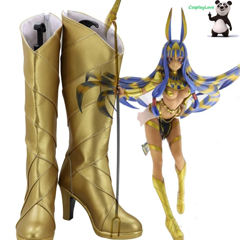 

CosplayLove FGO Fate/Grand Order Fate/EXTRA CCC Cosplay Золотая обувь для косплея Nitocris на заказ для девочек и женщин