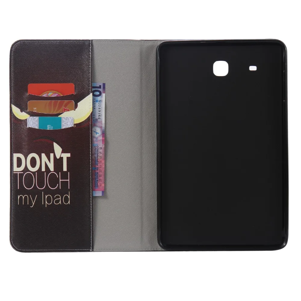 Высокое качество мультфильм печати Стенд держатель карты Мягкий ТПУ + ПУ кожа