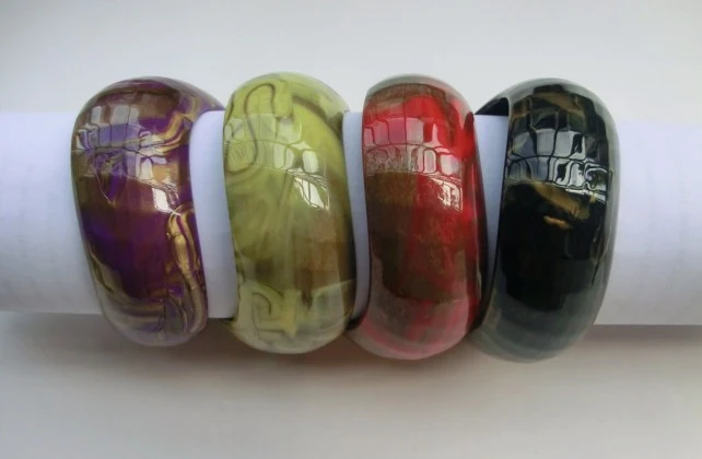 FishSheep винтажный большой резиновый Браслет манжета браслет для женщин новый