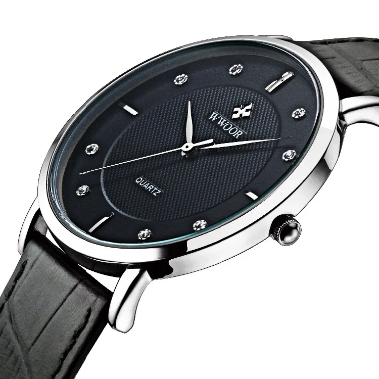 2016 роскошные Брендовые Часы мужские тонкие полностью из натуральной кожи