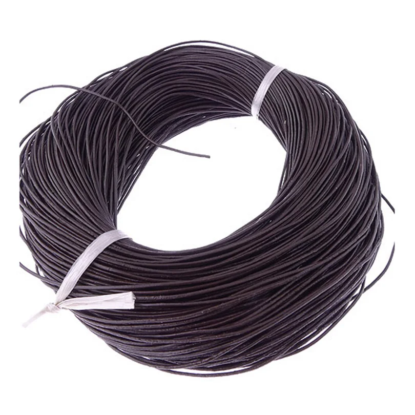 Кожаный шнур AWAYTR 10 м/лот 1 мм круглый из натуральной кожи для изготовления