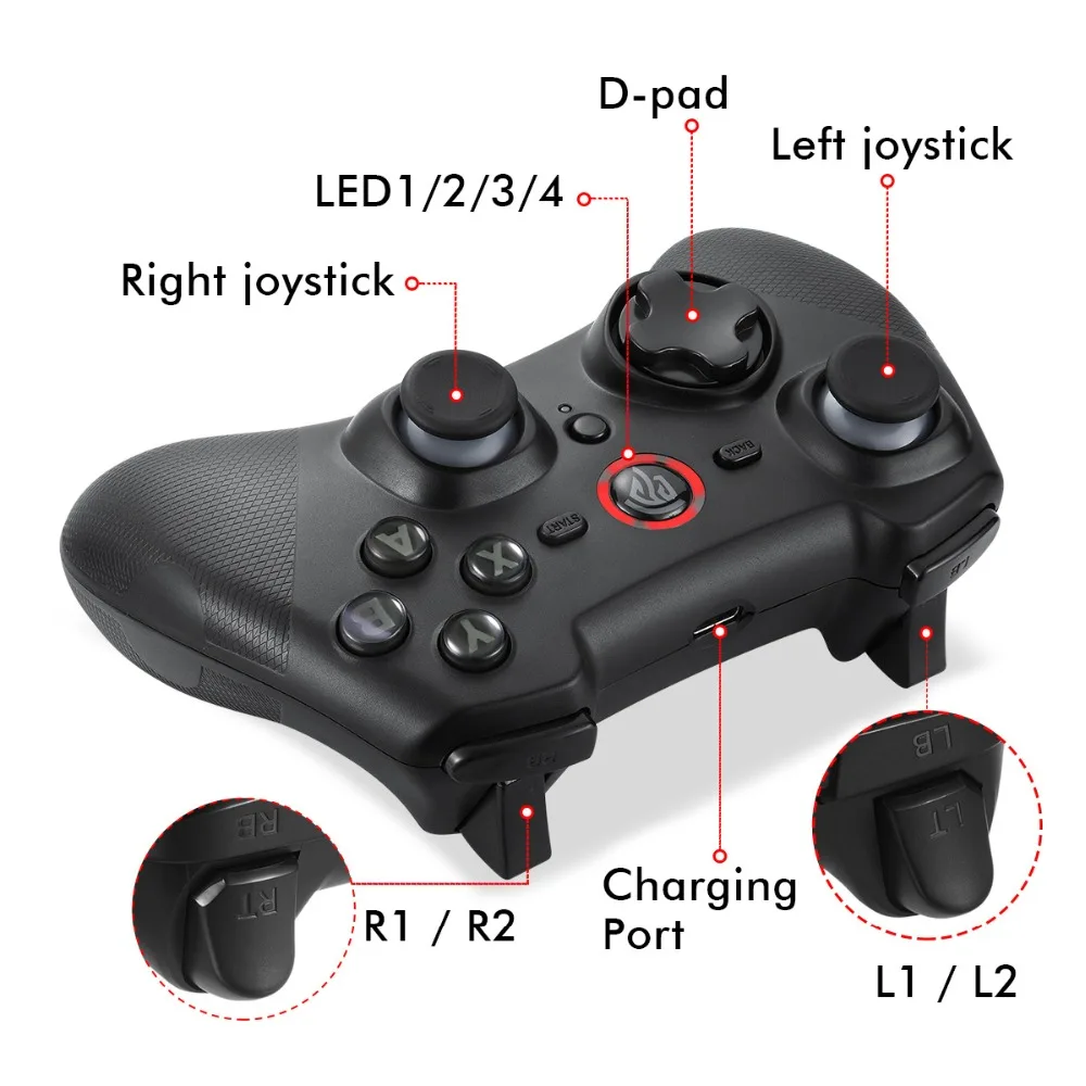 Беспроводной игровой контроллер EasySMX для Windows PC/PS3 2 4 ГГц Android геймпад