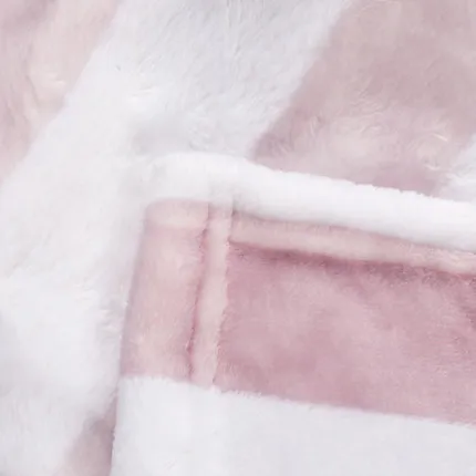 Плотное детское одеяло в розовую полоску для офиса флисовые одеяла с ворсом