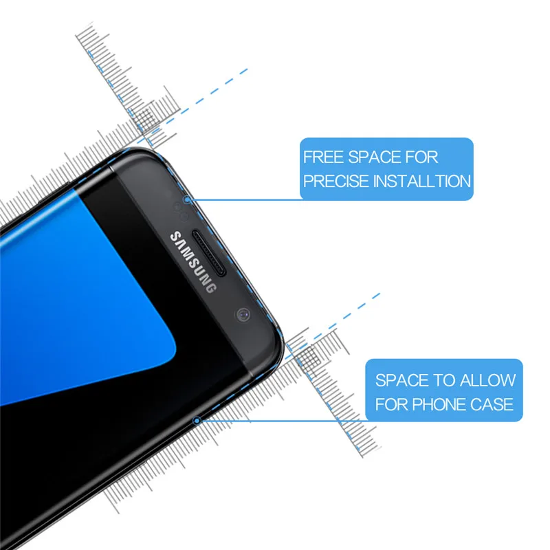 Turata Защита экрана для samsung Galaxy S7 3D изогнутое закаленное стекло Ультра тонкое 9H полное покрытие прозрачная