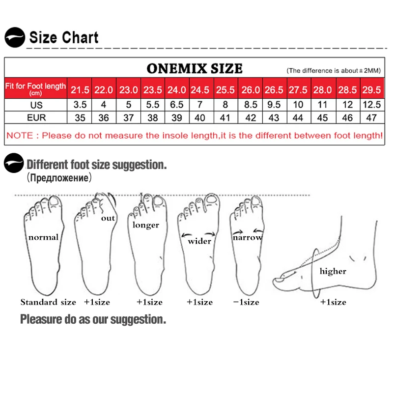 Женские слипоны ONEMIX 2021 мягкая дезодорирующая стелька влагостойкая женская обувь
