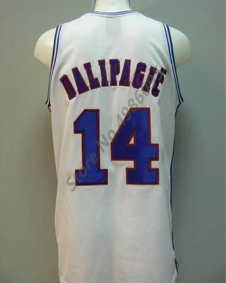 Drazen Dalipagic #14 Югославия Jugoslavija Белый Ретро Баскетбол Джерси мужские сшитые на заказ
