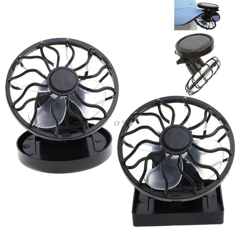 Мини Портативный охлаждающий вентилятор с креплением на солнечной панели для
