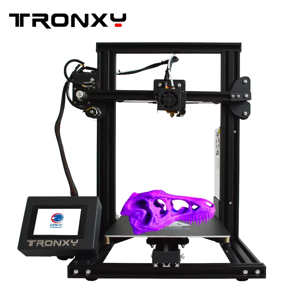 Tronxy 3d принтер XY-2 легко собрать высокая точность для DIY начинающих металлическая рама структура для печати 3D модель v-слот